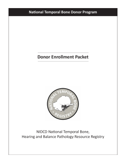 Donor Enrollment Packet - Temporal Bone Registry