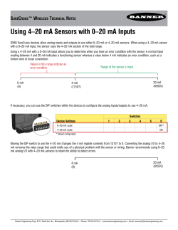 Using 4 to 20 mA Sensors with 0 to 20 mA