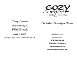 Cozy Corner gives away a FREE lunch every day!