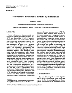 Conversion of acetic acid to methane by thermophiles