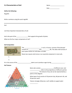 5.2 Characteristics of Soil