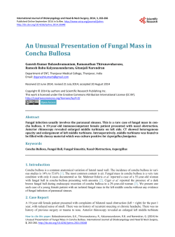 An Unusual Presentation of Fungal Mass in Concha Bullosa