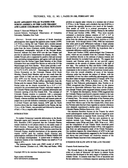 slow apparent polar wander for north america in the