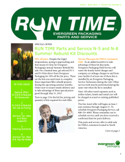 RUN TIME Parts and Service N-5 and N