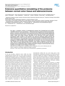 Extensive quantitative remodeling of the proteome between normal