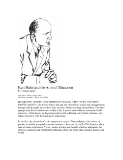 Kurt Hahn and the Aims of Education