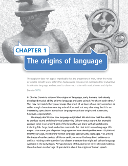 The origins of language