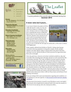 Summer 2015 It never rains but it pours... - LLELA