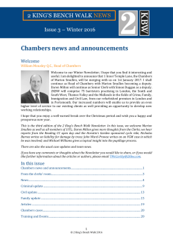 Chambers news and announcements