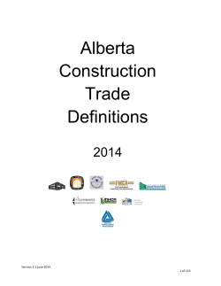 Alberta Construction Trade Definitions