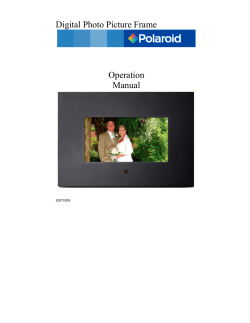 Digital Photo Picture Frame Operation Manual