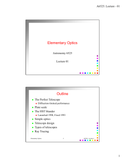 Elementary Optics - Cornell Astronomy