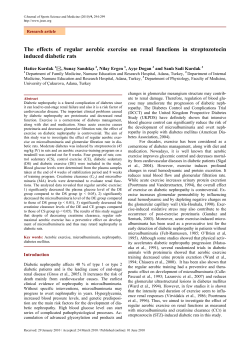 The effects of regular aerobic exercise on renal functions in