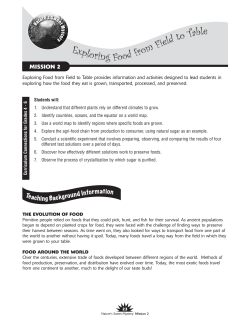 MISSION 2 - Sugar - The Canadian Sugar Institute