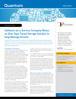 Software-as-a-Service Company Relies on Disk-Tape