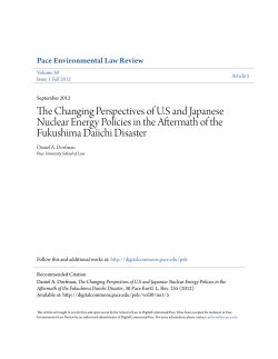 The Changing Perspectives of U.S and Japanese Nuclear Energy