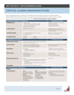 CRITICAL ILLNESS INSURANCE PLANS