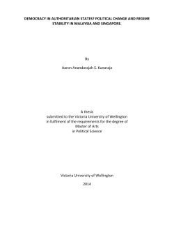 DEMOCRACY IN AUTHORITARIAN STATES?