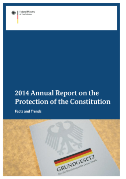2014 Annual Report on the Protection of the Constitution Facts and