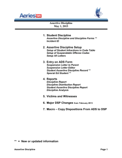 ASSERTIVE DISCIPLINE &ndash; A TOTAL PLAN