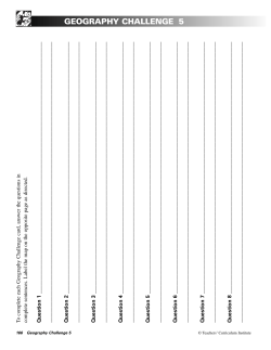 geography challenge 5