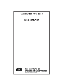Declaration and Payment of Dividend