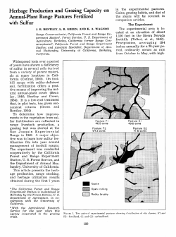 Herbage Production and Grazing Capacity on Annual