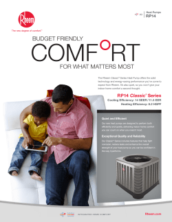RP14 Heat Pump Series