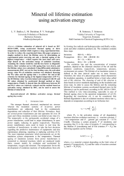 Mineral oil lifetime estimation using activation energy