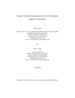 Changes in the Relative Earnings Gap between