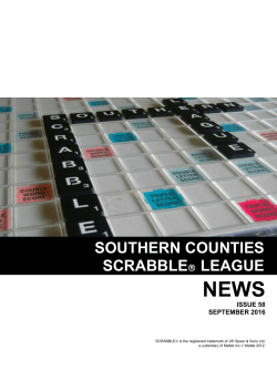 Feb 2016 issue - Southern Counties Scrabble League