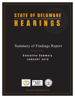 hearings - DE Faith in Action