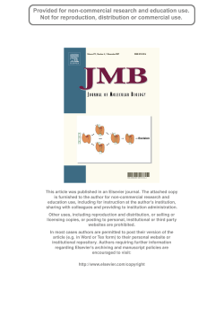 Substrate Modulation of Enzyme Activity in the - Craik Lab