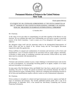 Permanent Mission of Eritrea to the United Nations New York