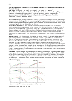 210 Long term age-related trajectories of - m