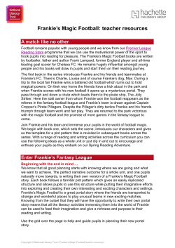 Frankie`s Magic Football: teacher resources