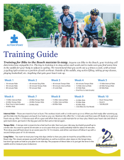 Training Guide - Bike to the Beach