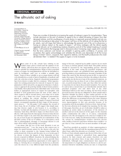 The altruistic act of asking