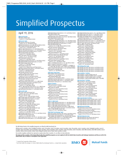 Simplified Prospectus - BMO Bank of Montreal