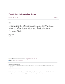 Disabusing the Definition of Domestic Violence: How Women Batter