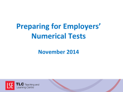 Numeracy tests