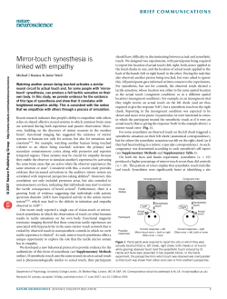 Mirror-touch synesthesia is linked with empathy