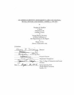 An American Identity: Shoemaker`s Labels in Colonial