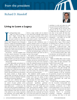 Living to Leave a Legacy - Cleveland Metropolitan Bar Association