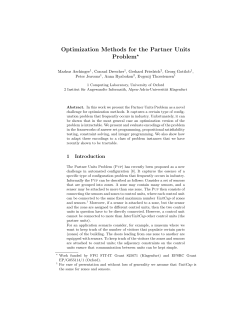 Optimization Methods for the Partner Units Problem