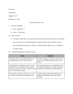 Josie Fell Mrs Doklan English 12 CP December 11, 2012