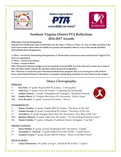 2016-17 NOVA District Reflections Awards All Levels