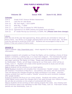 MIDDLE LEVEL NEWS NOTES