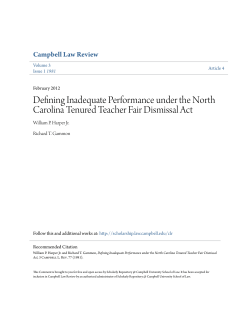comment defining inadequate performance under the north carolina