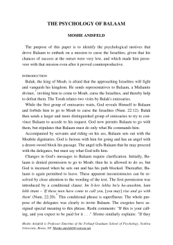 the psychology of balaam